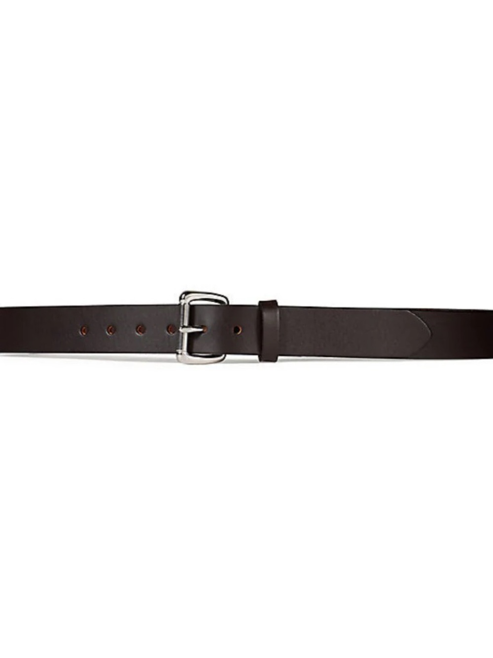 Filson Men’s Black Leather Belt with Silver Buckle - Size 40